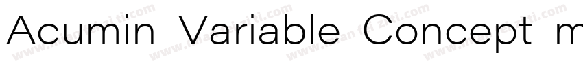 Acumin Variable Concept med字体转换